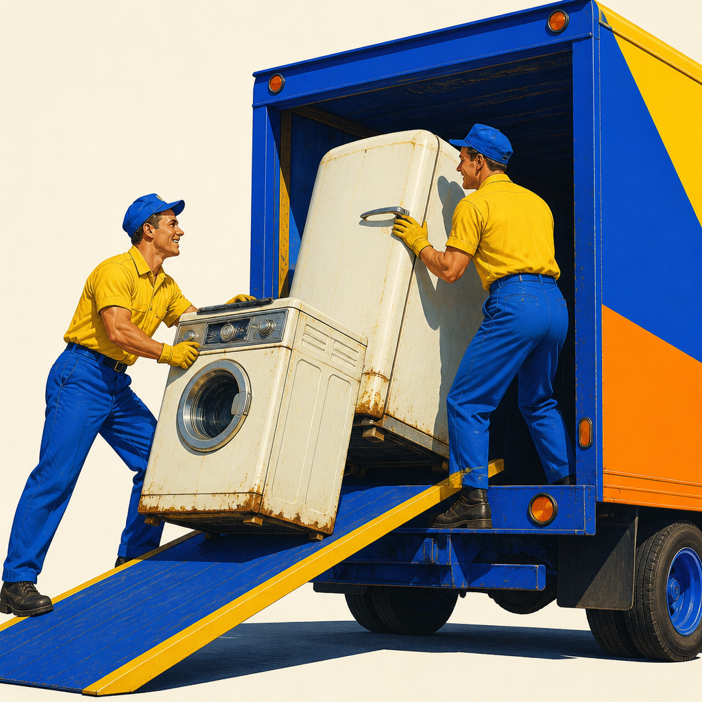 Large appliance and big-item removal in progress